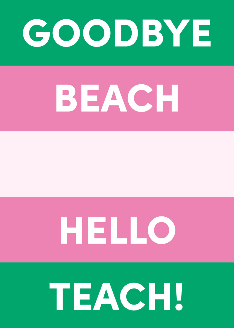 Hello Teach Greeting Card View 
