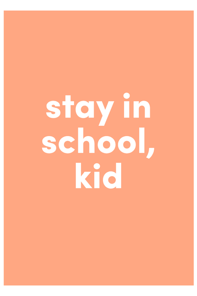 Stay in School Greeting Card View 2
