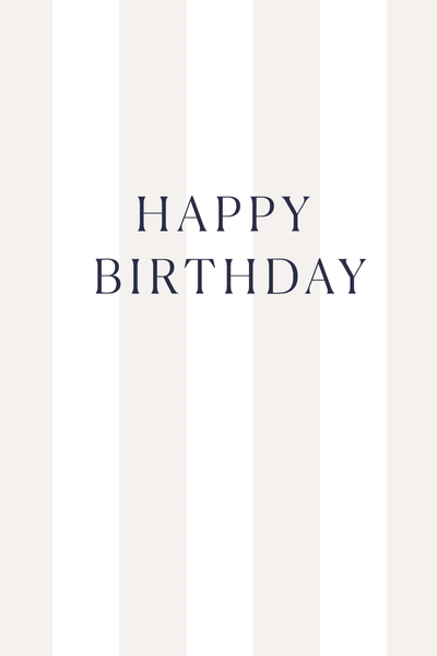 Happy Birthday Stripes Greeting Card View 2
