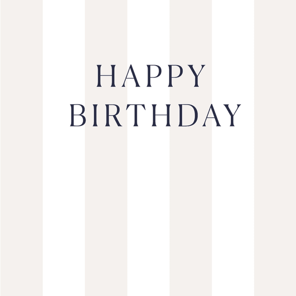 Happy Birthday Stripes Greeting Card View 2
