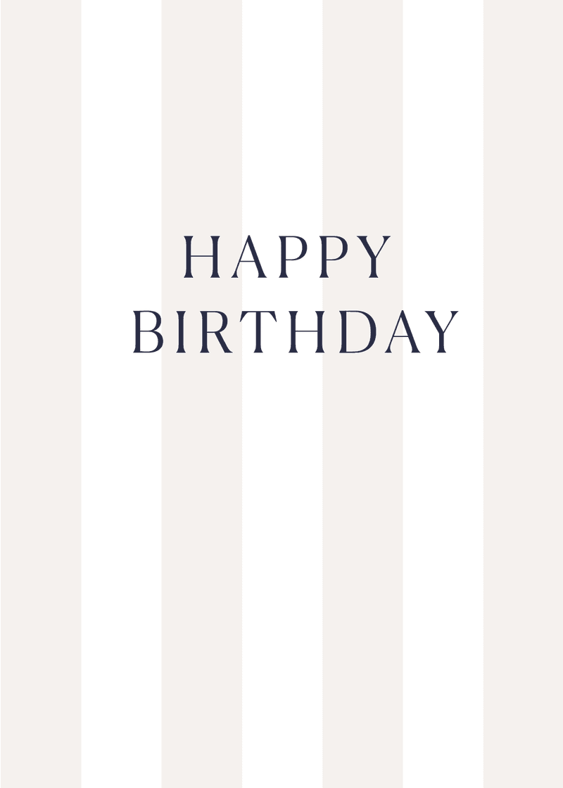 Happy Birthday Stripes Greeting Card View 
