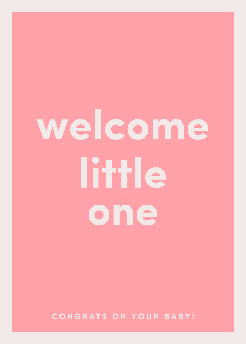 Welcome Little One Greeting Card View 
