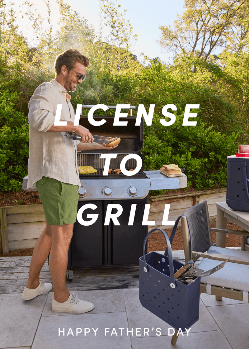 Father's Day License To Grill Greeting Card View 
