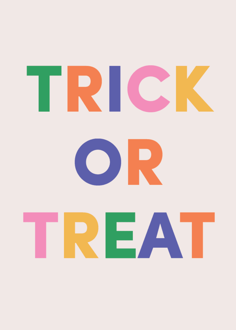 Trick or Treat Greeting Card View 

