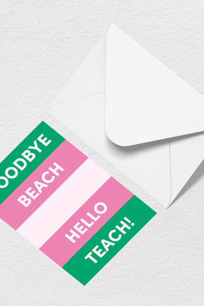 Hello Teach Greeting Card View 1
