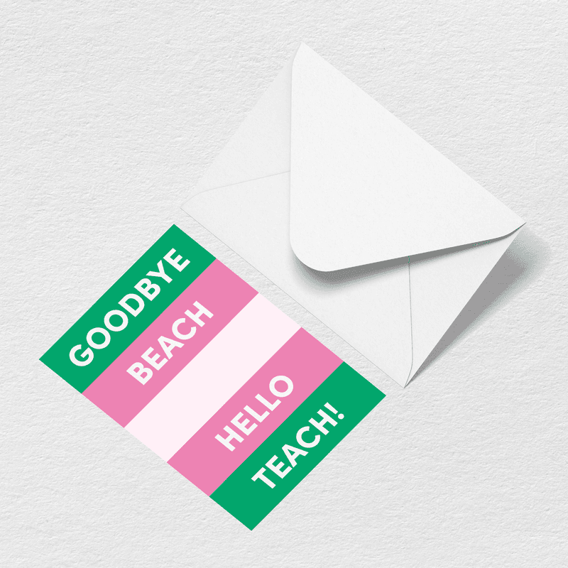 Hello Teach Greeting Card View 
