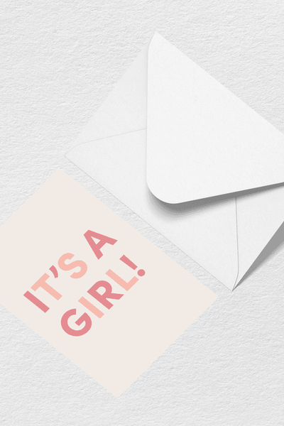 It's A Girl Greeting Card View 1
