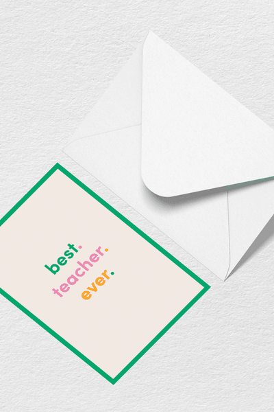 Best Teacher Ever Greeting Card View 1
