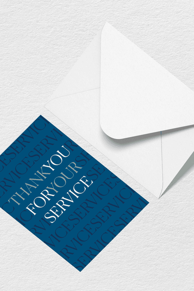 Thank You For Your Service Greeting Card View 1
