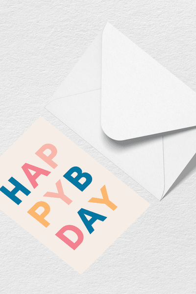 Happy Birthday Letters Greeting Card View 1
