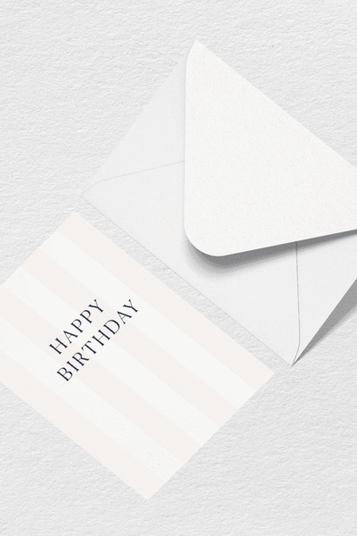Happy Birthday Stripes Greeting Card View 1

