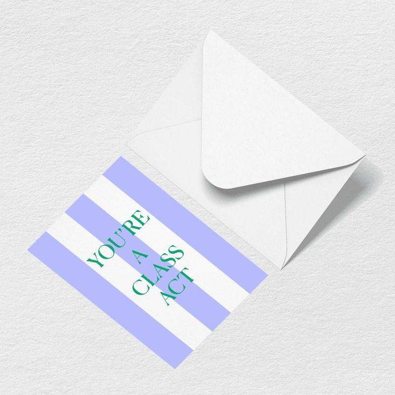 Class Act Greeting Card View 
