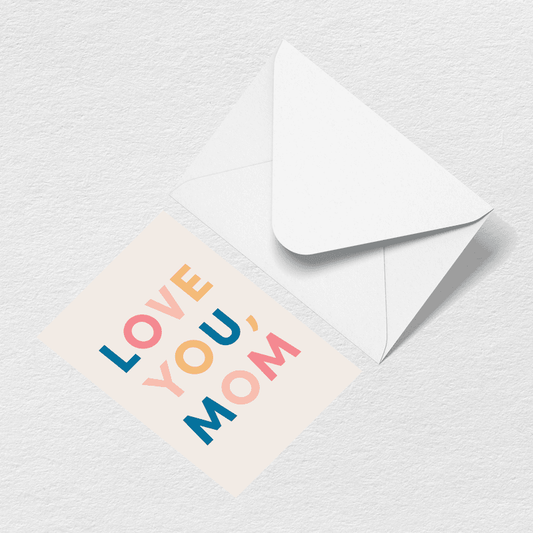 Love You Mom Multi Greeting Card View 1