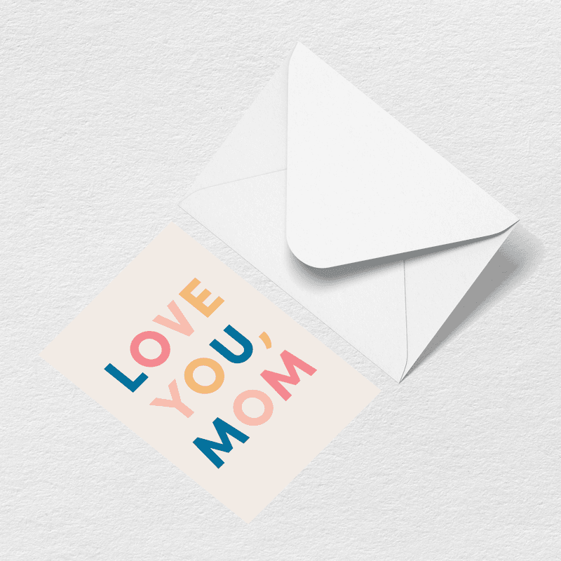 Love You Mom Multi Greeting Card View 1
