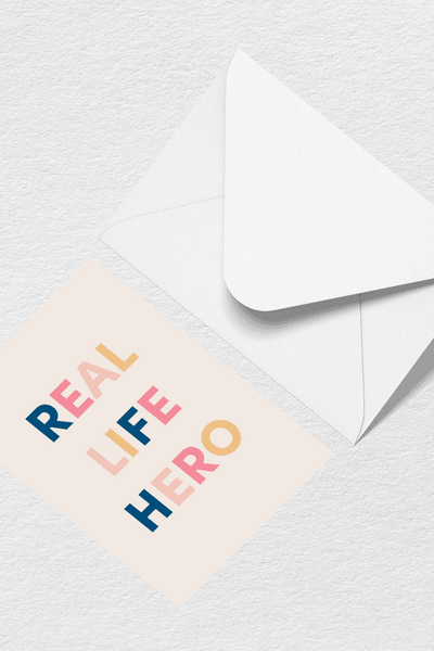 Real Life Hero Greeting Card View 1
