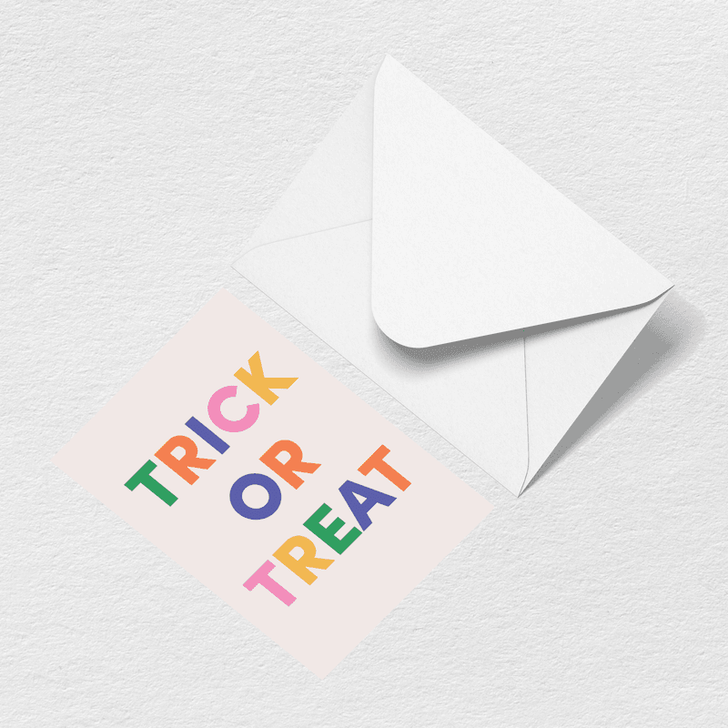 Trick or Treat Greeting Card View 
