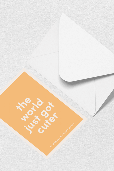 World Just Got Cuter Greeting Card View 1
