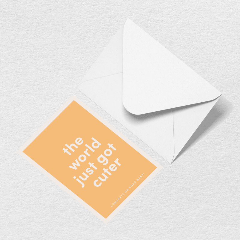 World Just Got Cuter Greeting Card View 
