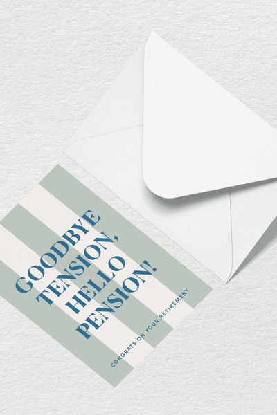 Hello Pension Greeting Card View 1
