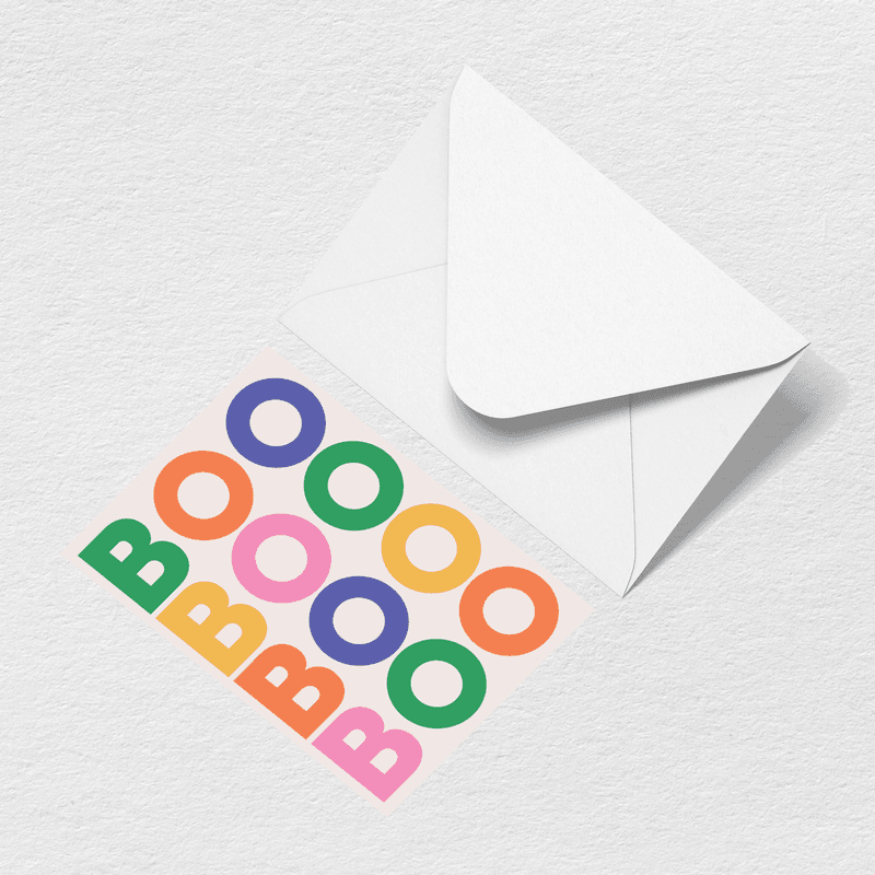 Boo Greeting Card View 
