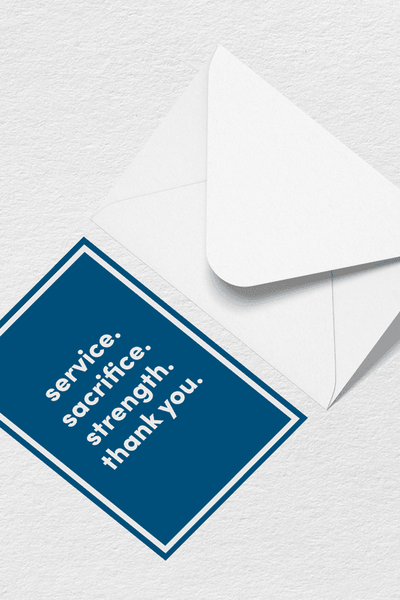 Thank You For Your Sacrifice Greeting Card View 1
