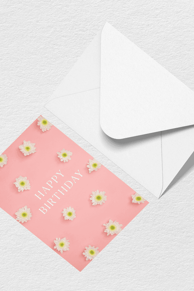 Happy Birthday Flowers Greeting Card View 1
