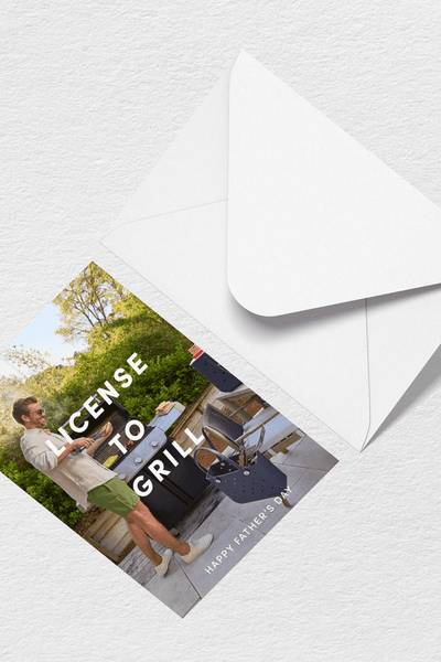 Father's Day License To Grill Greeting Card View 1
